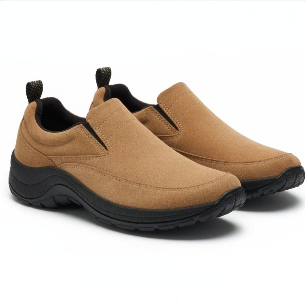L.L.Bean Men's Tan Suede Sport Moc Slip-On Comfort Shoes Sz 7.5M VN#05330 VJ20 0